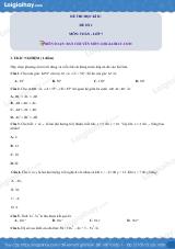 Đề thi học kì 2 Toán 7 - Đề số 1 - Chân trời sáng tạo